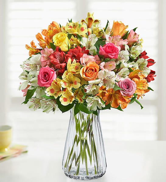 Assorted Roses & Peruvian Lilies Bouquet